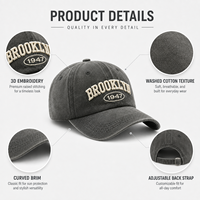 Gorra de Béisbol Personalizada con Logotipo en Relieve 3D, Bordado Deportivo, Ajustable, Suave, Sin Estructura, de 6 Paneles, Lavada y Desgastada, de Sarga