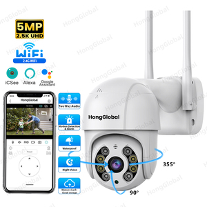 Hongglobal 5MP Màn hình thông minh giám sát không dây Home video an ninh <span class=keywords><strong>IP</strong></span> PTZ máy ảnh icsee <span class=keywords><strong>Wifi</strong></span> 360 ngoài trời cctv mạng Máy ảnh - Product Image 1
