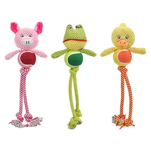 Jouet à mâcher pour animaux de compagnie en corde de coton, mignon et résistant aux morsures, pour chiot, interactif, couineur, pour le nettoyage des dents molaires - Product Image 5