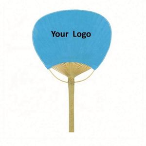 Abanico de Papel Personalizado con Impresión de Logotipo, Abanico de Bambú y Papel Natural para Bodas - Product Image 2