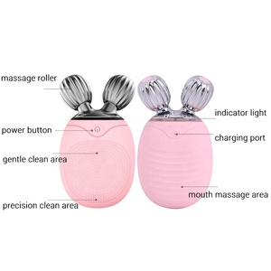 Mini masajeador de rodillo facial sónico multifunción, cepillo de limpieza Facial de silicona eléctrico, rejuvenecimiento de la piel para nariz, labios y manos - Product Image 6