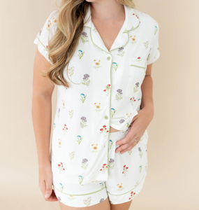 Set di pigiami in <span class=keywords><strong>viscosa</strong></span> di bambù personalizzato <span class=keywords><strong>da</strong></span> donna con stampa floreale <span class=keywords><strong>da</strong></span> salotto <span class=keywords><strong>da</strong></span> donna a manica corta camicie <span class=keywords><strong>da</strong></span> <span class=keywords><strong>notte</strong></span> morbide - Product Image 1