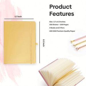 Beautiful Custom Leather A5 <b>Journal</b> Box Set for Women and Girls-Gift - Product Image 2