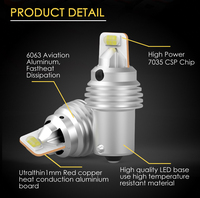 Ampoule LED G-View 1156 Super Lumineuse pour Clignotants, Feux Stop, Feux de Recul et Feux Arrière, Sans Erreur Canbus, Fourniture d'Usine