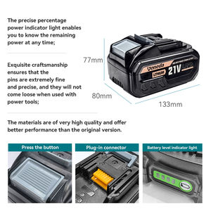 8Ah 오리지널 플러그인 리튬 이온 드릴 배터리 팩 전동 공구용 드릴 무선 공구 리튬 이온 배터리 - Product Image 2