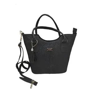 Sac fourre-tout Fana Wendy en cuir véritable grande capacité, noir, avec rabat, sac à main décontracté de luxe pour femme, usage quotidien - Product Image 3