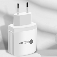 Chargeur mural universel à double port rapide pour ordinateur portable, tablette, téléphone, écouteurs, commutateur Type-C USB PD QC3.0, appareils 25W