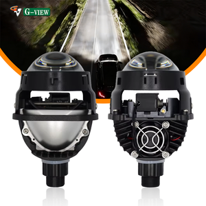 Kit de modernisation de phares G-View avec lentille de projecteur Bi <span class=keywords><strong>LED</strong></span> de 2,5 pouces, faisceau haut et bas - Blanc 6000K, 200W, 50000LM, faisceau focalisé, homologué DOT - Product Image 1