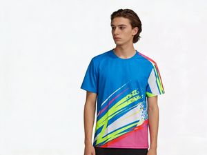 T-shirt de course à manches courtes unisexe personnalisé avec logo, séchage rapide, évacuation de l'humidité, pour activités sportives en plein air, marathon, événements, hommes - Product Image 6
