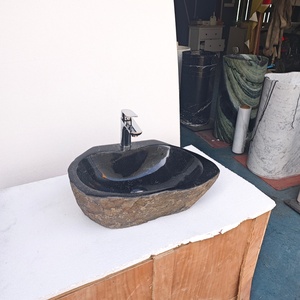 Lavabo en marbre Pebble pour comptoir, lavabo <span class=keywords><strong>de</strong></span> salle <span class=keywords><strong>de</strong></span> bain <span class=keywords><strong>haut</strong></span> <span class=keywords><strong>de</strong></span> <span class=keywords><strong>gamme</strong></span>, vente directe usine pour hôtels et villas - Product Image 4