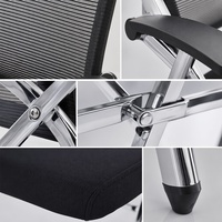 Chaise de formation pliante moderne pour conférence, gain de place, dossier en maille, pour salle de conférence et bureau