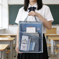 Bolsa de Estudio para Estudiantes de Gran Capacidad BoYing, Bolsa de Malla Transparente para Oficina, Almacenamiento de Documentos, Carpetas Escolares, Organizador de Archivos Personalizado