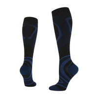 Chaussettes de sport unisexes de compression blanches de qualité pour adultes, longues courses de basket-ball, football, rayé, tricot, hiver