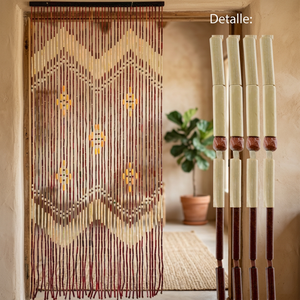 Tenda per porta con 42 strisce di bambù 90x200 cm. - Product Image 2