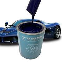 Peinture B25, fourniture directe du fabricant, peinture automobile bleue 2K, revêtement acrylique bicomposant haute brillance pour la finition.