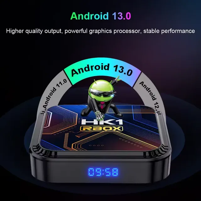 HK1 RBOX K8S for Android 13 Quad Core Smart TVBox RK3528 32/64GB 2.4G 5G WiFi6 BT 4.0 8K Video Decoding