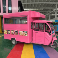 Tricycle commercial mobile pour la vente de snacks, chariot de vente ambulante, remorque alimentaire électrique pour kiosque BBQ