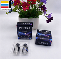 Boîte d'emballage pour 2 flacons de 3 ml, boîte en papier personnalisée imprimée avec insert en blister PET pour flacons en verre de 3 ml