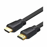 Double Slim HDMI Angle Droit Prise Vers Droit Douille Plastique Noir Cadre  Csk