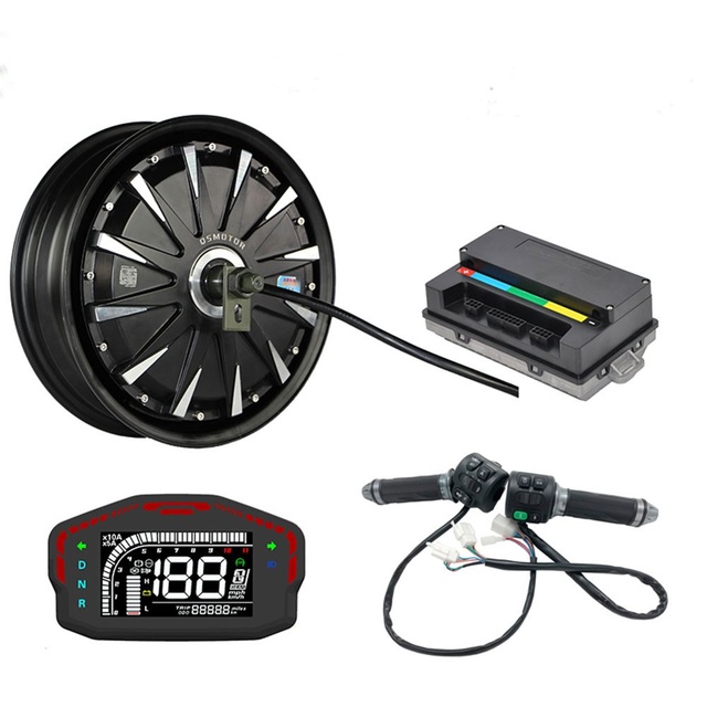 BLDC Hub Motor 12inch 5000W 72V Brushless DC Electric Motorcycle/Electric Bicycle Disc Brake Permanent Magnet Waterproof