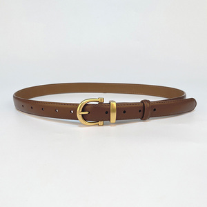 Cinturón Elegante e Informal para <span class=keywords><strong>Mujer</strong></span>, de Cuero Vacuno Fino, Hebilla de Aleación de Alta Gama, Estilo Vintage, Duradero, Ligero, de Cuero Genuino, de Lujo - Product Image 5