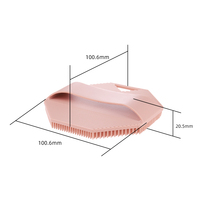 Brosse de douche et de bain en silicone souple avec long manche, éponge exfoliante pour le corps en silicone
