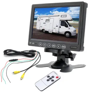 7inch TFT LCD Monitor 800X480 2CH 4pin Aviation/AV Video Input For Car Bus Truck RV Vehicle Backup Rear View Reverse Camera