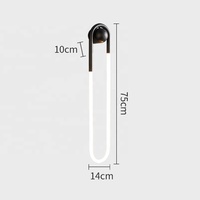 Applique murale LED en U de luxe léger, style moderne nordique minimaliste, dorée, pour salon et fond TV