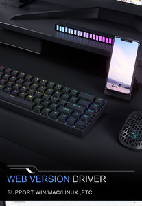 Skyloong Gk68 Ông <span class=keywords><strong>e</strong></span>-thể thao Gateron chuyển đổi từ bàn phím cơ khí chơi game Bàn phím tốc độ cao - Product Image 2