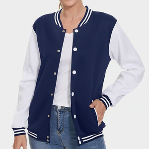 Gran oferta, nuevo estilo, venta al por mayor, ropa personalizada para mujer, chaqueta Varsity para mujer, vendedor superior, chaquetas universitarias completas recortadas para mujer - Product Image 1