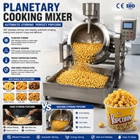 Machine industrielle à pop-corn au caramel entièrement automatique de 300 L, mélangeur électrique planétaire pour pop-corn frit