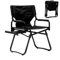 Chaise de Réalisateur Pliante Style Glamping Extérieur en Alliage d'Aluminium avec Tissu Oxford, Table de Camping, Pique-nique, Table Basse, Petite Table et Chaise
