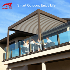 Pérgola Moderna <span class=keywords><strong>de</strong></span> Aluminio con Techo Plano, Personalizable al por Mayor, Modelo <span class=keywords><strong>para</strong></span> Terraza, Nueva Llegada, <span class=keywords><strong>para</strong></span> Patio Urbano - Product Image 1
