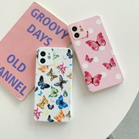 Coque de téléphone portable en cuir à prix bas, design floral, pour iPhone 11 12 13 14 15 16 17 Pro Max, accessoire