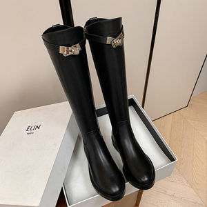<span class=keywords><strong>Bottes</strong></span> hautes tendance pour femmes, fermeture éclair, bout pointu, talon aiguille, respirantes, confortables, souples, rehaussantes, toutes saisons - Product Image 4