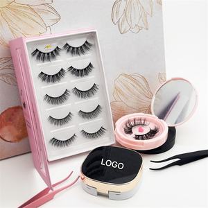 Sunland Private Label Handgemaakte Korte Midden Lash 9Mm 12Mm 15Mm 18Mm Pluizige Faux Nerts Wimpers Wimper Verkoper - Product Image 2