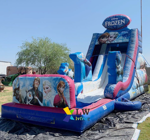 חם מכירה קפוא נושא מים כפול מסחרי בריכת שחייה חצר אחורית מתנפחים גדול שקופיות מתנפחים משחקים לילדים - Product Image 2