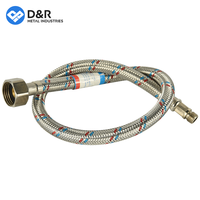 Tuyau de Douche Flexible Tressé Double en Acier Inoxydable 304/201 Haute Pression, Personnalisé, Vente en Gros Usine D&R