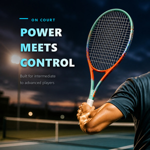 Raquette de tennis professionnelle en fibre de carbone de qualité tournoi, idéale pour les femmes, les étudiantes, les amateurs et les joueurs avancés. - Product Image 4