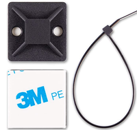 Zip Tie Mounts Small Cable Tie Adhesive Mount 19*19mm couleurs blanches