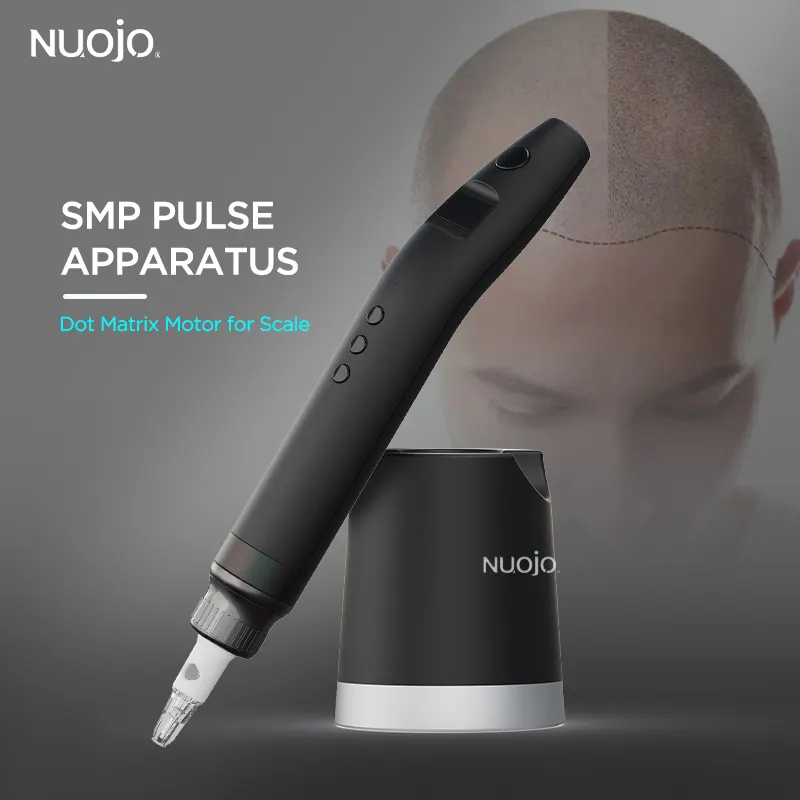 NUOJO kits de tatuagem elétricos personalizáveis de alta qualidade recarregáveis automáticos para micropigmentação do couro cabeludo mastro de turismo feito à máquina