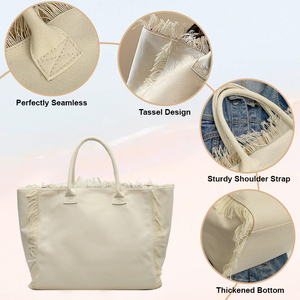 Sacs fourre-tout vierges <span class=keywords><strong>XXL</strong></span> surdimensionnés à impression numérique de voyage à la plage personnalisés pour femmes sacs fourre-tout de grande capacité pour les courses - Product Image 2