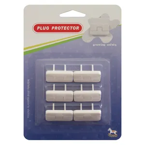 Personalizado EUA segurança padrão primeiro plástico branco protetor elétrico de plugues para bebês