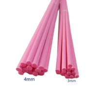 Bâtonnets diffuseurs en fibre rose 3mm * 22cm pour huiles essentielles, bâtonnets diffuseurs colorés en fibre