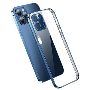 Étui de placage à cadre <span class=keywords><strong>carré</strong></span> Transparent de luxe pour <span class=keywords><strong>iPhone</strong></span> 14 13 12 <span class=keywords><strong>11</strong></span> Pro Max 12XS XR X 7 8 Plus SE 2020 housse transparente en TPU souple - Product Image 1