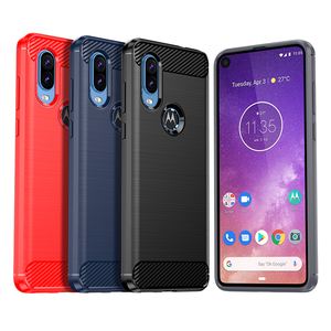 Ốp Lưng Bằng Sợi Carbon Chống Sốc Mềm TPU Vỏ Điện Thoại Di Động Cho <span class=keywords><strong>Motorola</strong></span> One <span class=keywords><strong>Vision</strong></span> - Product Image 4