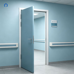 <span class=keywords><strong>Porte</strong></span> de salle blanche anti-poussière à surface plane en acier inoxydable, hermétique, à charnière simple, pour chambre de patient, couloir d'hôpital - Product Image 1