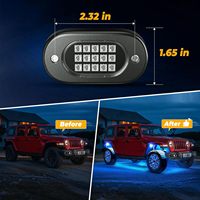 Feux de sous-sol de voiture à commande APP/RF, double zone, feux de freinage, clignotants, DC12V, étanches IP68, LED RGB, feux de roche pour camion Yilaie