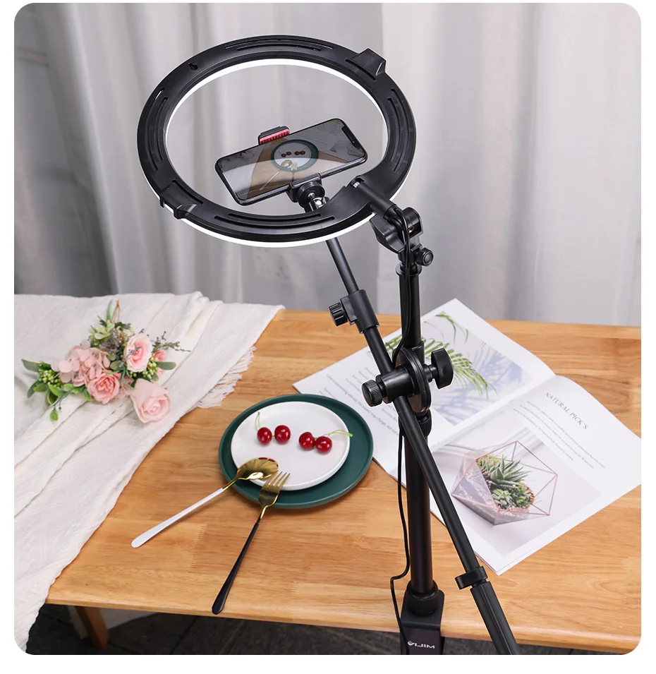 VIJIM K16 RGB Ring Light With Phone Clip, Softer Photography Ring Light for TikTok Live Streaming
