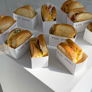 Boîte d'emballage jetable pour <span class=keywords><strong>sandwich</strong></span> à emporter boîtes en papier pour hamburger sandwiches et frites - Product Image 3